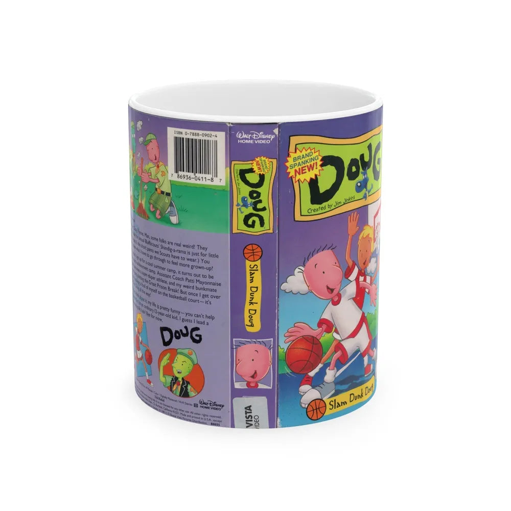 DOUG SLAM DUNK DOUG (VHS COVER) - White Coffee Mug-11oz-Go Mug Yourself