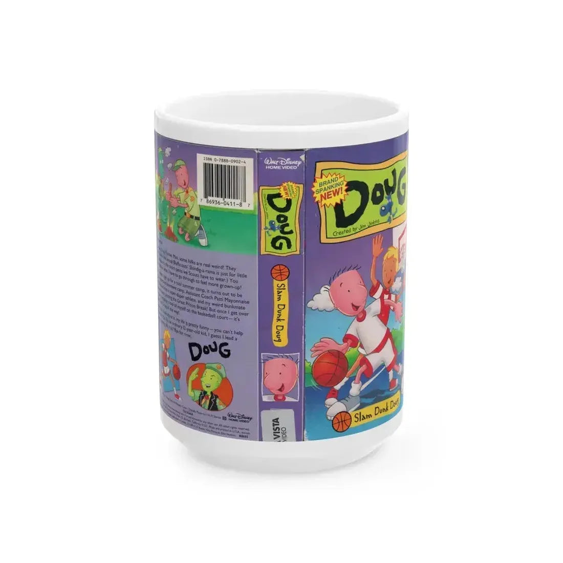 DOUG SLAM DUNK DOUG (VHS COVER) - White Coffee Mug 15oz - Go Mug Yourself
