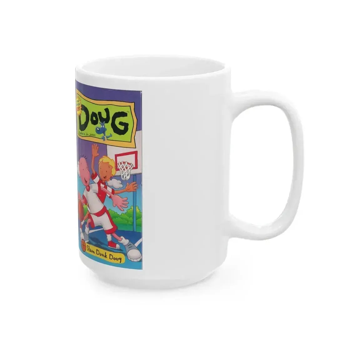DOUG SLAM DUNK DOUG (VHS COVER) - White Coffee Mug - Go Mug Yourself
