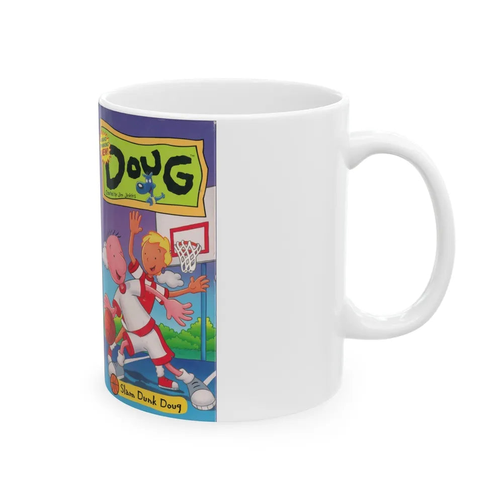 DOUG SLAM DUNK DOUG (VHS COVER) - White Coffee Mug-Go Mug Yourself