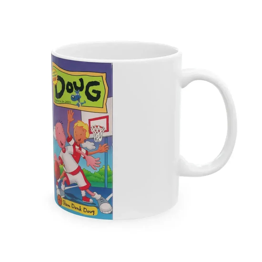 DOUG SLAM DUNK DOUG (VHS COVER) - White Coffee Mug - Go Mug Yourself