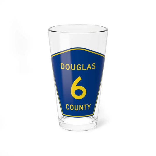 Douglas County 6 (Illinois) (Road Sign) Pint Glss 16oz 16oz - Go Mug Yourself