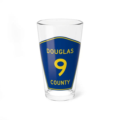 Douglas County 9 (Illinois) (Road Sign) Pint Glass 16oz 16oz - Go Mug Yourself