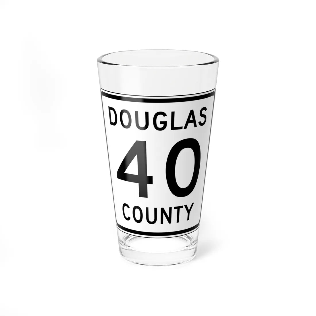 Douglas County Route 40 (Minnesota) (Road Sign) Pint Glass 16oz 16oz - Go Mug Yourself