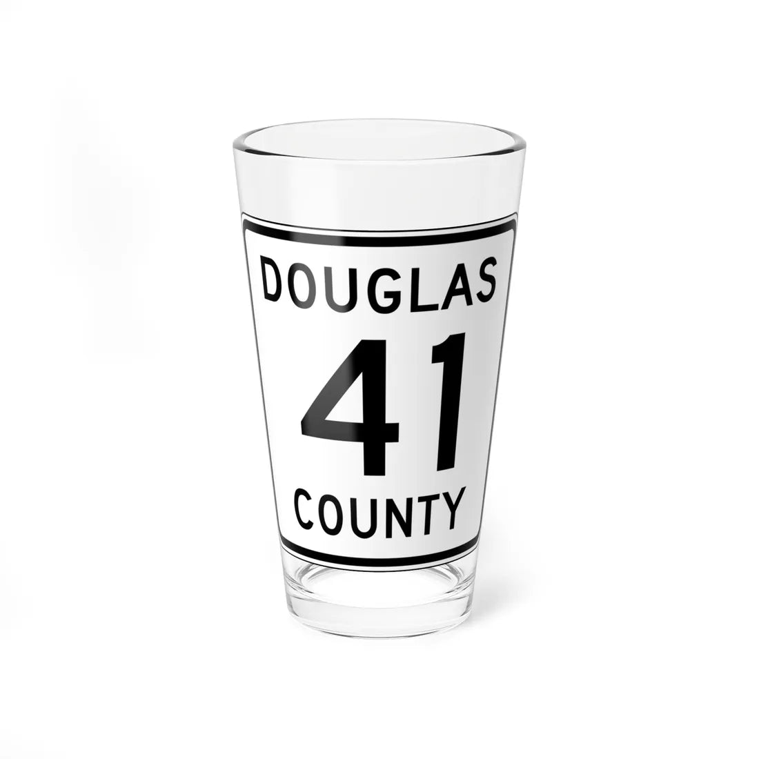 Douglas County Route 41 (Minnesota) (Road Sign) Pint Glass 16oz 16oz - Go Mug Yourself