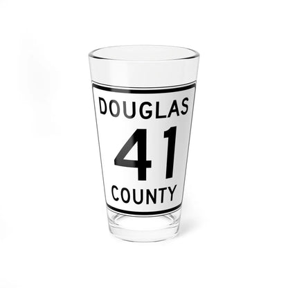 Douglas County Route 41 (Minnesota) (Road Sign) Pint Glass 16oz 16oz - Go Mug Yourself