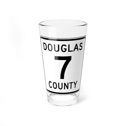 Douglas County Route 7 (Minnesota) (Road Sign) Pint Glass 16oz 16oz - Go Mug Yourself
