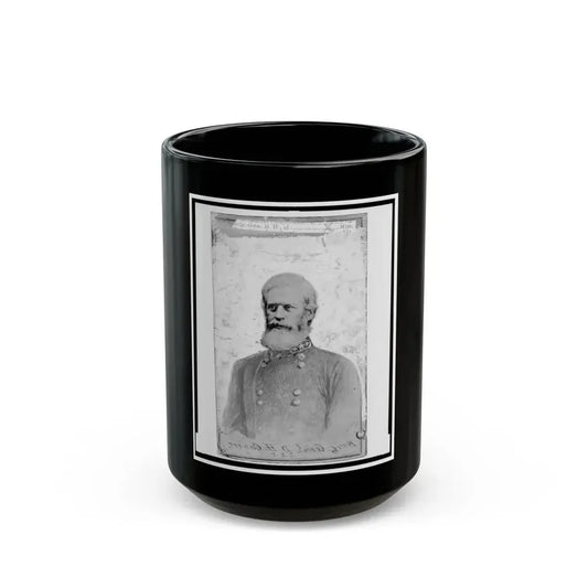 Douglas Hancock Cooper, Brigadier General, C.S.A., Half-Length Portrait, In Uniform, Facing Left (U.S. Civil War) Black Coffee Mug 15oz - Go Mug Yourself
