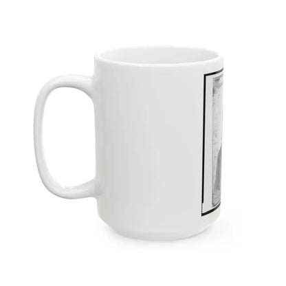 Douglas Hancock Cooper, Brigadier General, C.S.A., Half-Length Portrait, In Uniform, Facing Left (U.S. Civil War) White Coffee Mug - Go Mug Yourself
