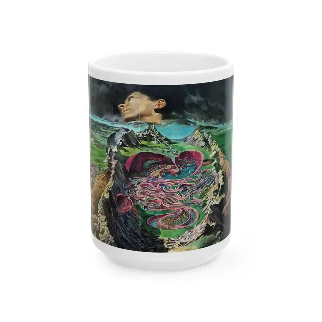 Down a Long Canal, Life magazine, December 7, 1962 - White Coffee Mug 15oz - Go Mug Yourself