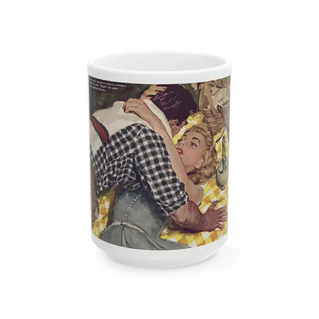 Down Payment On Marriage, Redbook, January 1955 - White Coffee Mug 15oz - Go Mug Yourself