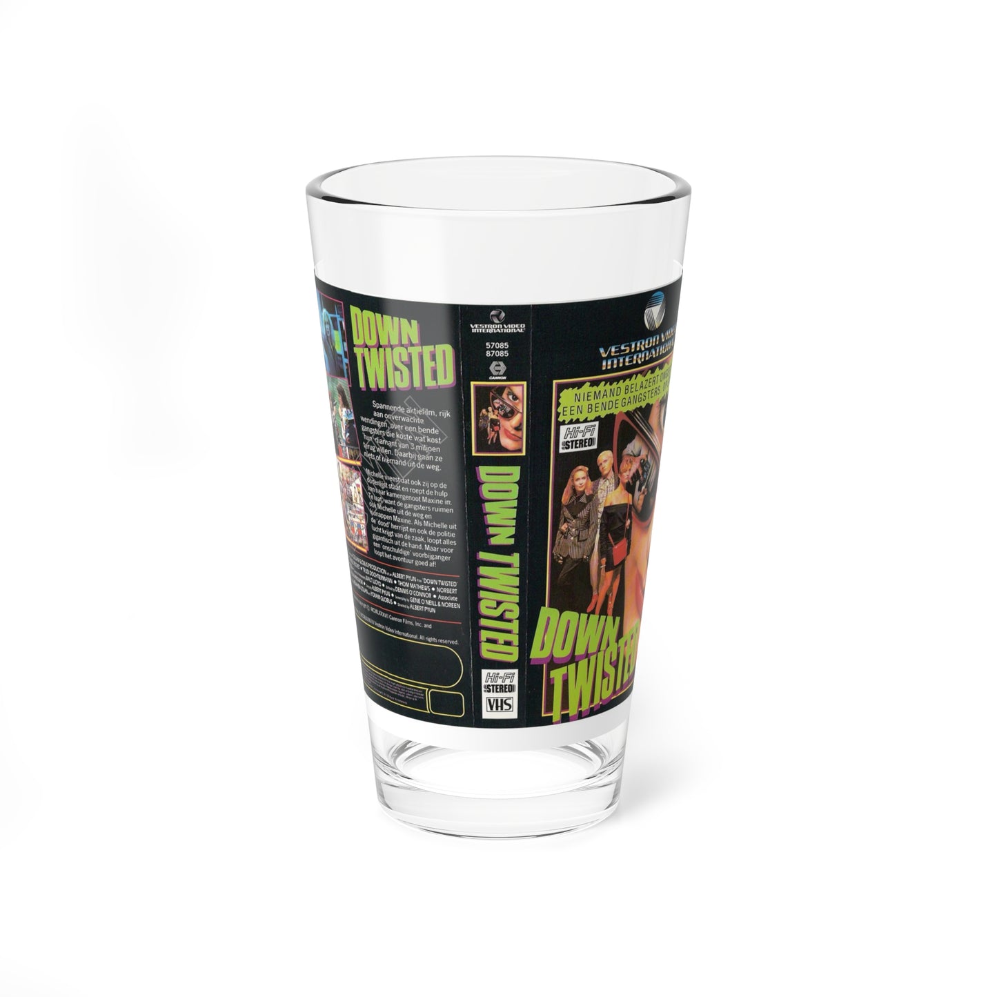 DOWN TWISTED (VHS COVER) Pint Glass 16oz-16oz-Go Mug Yourself