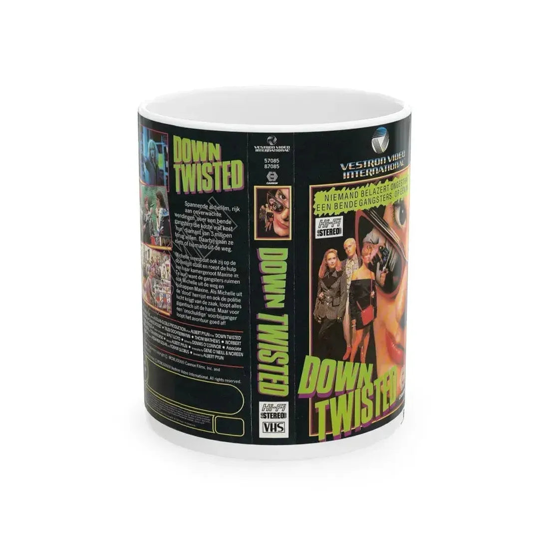 DOWN TWISTED (VHS COVER) - White Coffee Mug 11oz - Go Mug Yourself