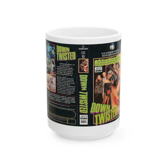 DOWN TWISTED (VHS COVER) - White Coffee Mug-15oz-Go Mug Yourself