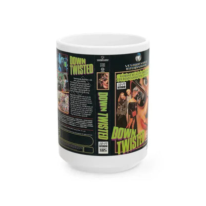 DOWN TWISTED (VHS COVER) - White Coffee Mug 15oz - Go Mug Yourself