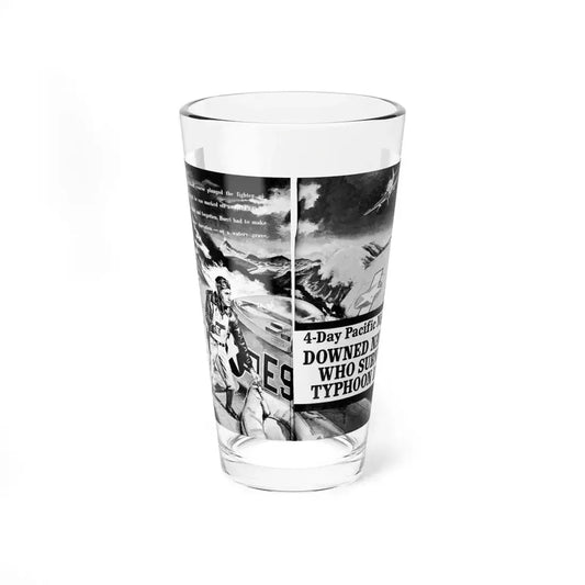 Downed Navy Ace Who Survived Typhoon Louise, Complete Man, February 1967 - Pint Glass 16oz 16oz - Go Mug Yourself