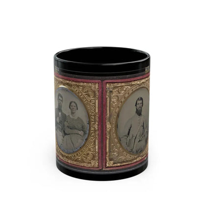 Dr. Alexander Harris Of 15th Virginia Infantry Regiment In Uniform And Dr. Harris With His Wife After The War (U.S. Civil War) Black Coffee Mug 11oz - Go Mug Yourself