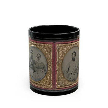 Dr. Alexander Harris Of 15th Virginia Infantry Regiment In Uniform And Dr. Harris With His Wife After The War (U.S. Civil War) Black Coffee Mug 11oz - Go Mug Yourself