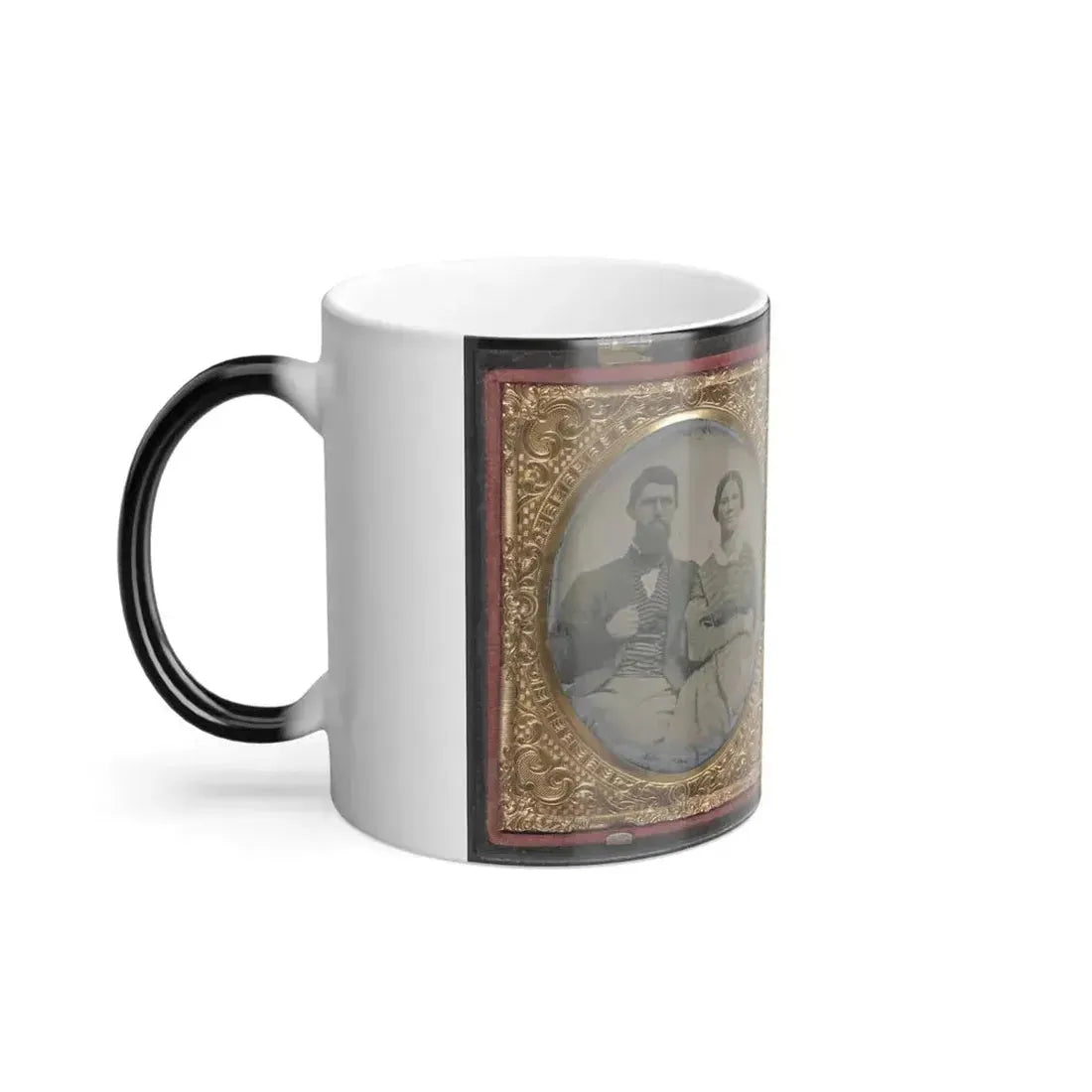 Dr. Alexander Harris of 15Th Virginia Infantry Regiment in Uniform and Dr. Harris With His Wife After the War (U.S. Civil War) Color Changing Coffee Mug 11oz - Go Mug Yourself