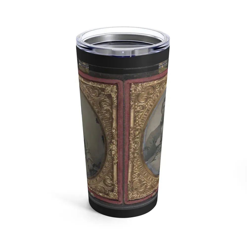 Dr. Alexander Harris Of 15th Virginia Infantry Regiment In Uniform And Dr. Harris With His Wife After The War (U.S. Civil War) Tumbler 20oz - Go Mug Yourself