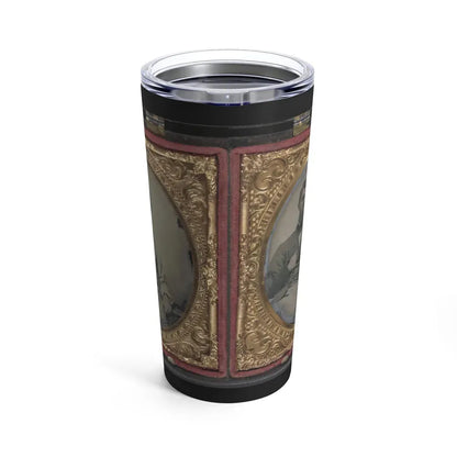 Dr. Alexander Harris Of 15th Virginia Infantry Regiment In Uniform And Dr. Harris With His Wife After The War (U.S. Civil War) Tumbler 20oz - Go Mug Yourself