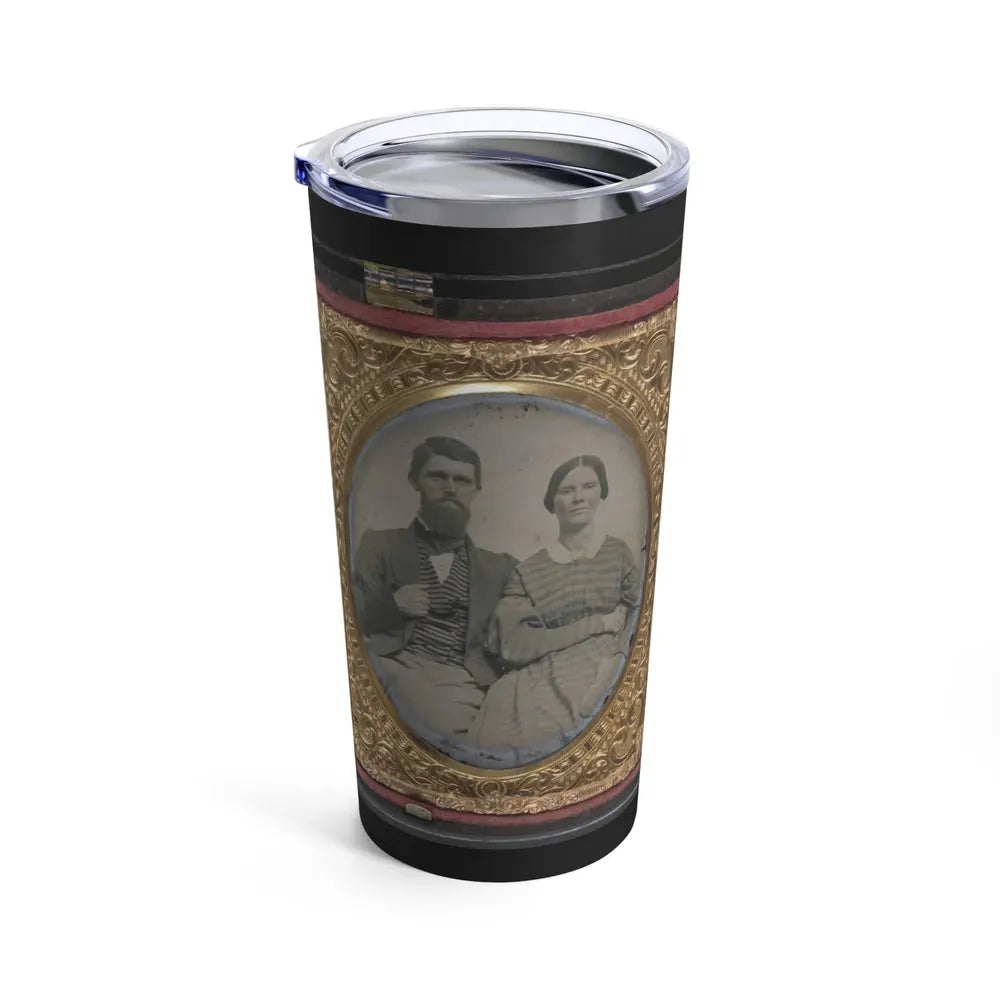 Dr. Alexander Harris Of 15th Virginia Infantry Regiment In Uniform And Dr. Harris With His Wife After The War (U.S. Civil War) Tumbler 20oz - Go Mug Yourself
