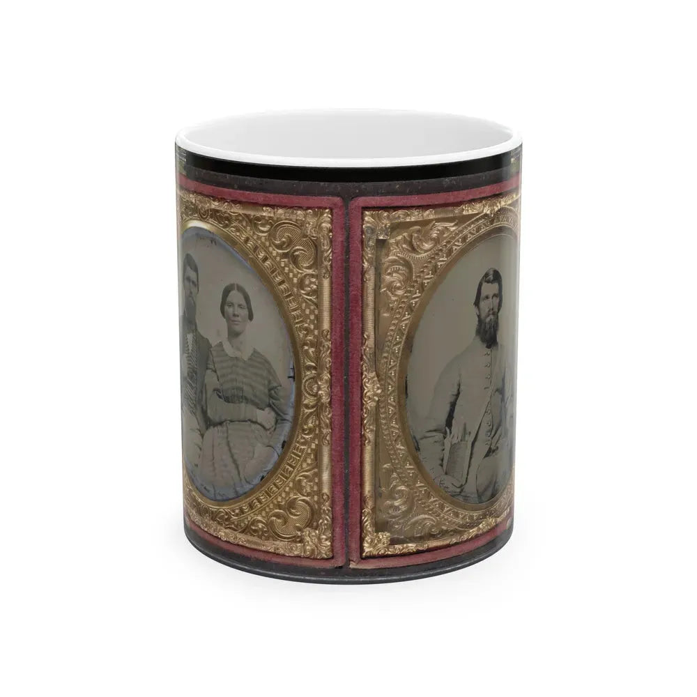 Dr. Alexander Harris Of 15th Virginia Infantry Regiment In Uniform And Dr. Harris With His Wife After The War (U.S. Civil War) White Coffee Mug 11oz - Go Mug Yourself