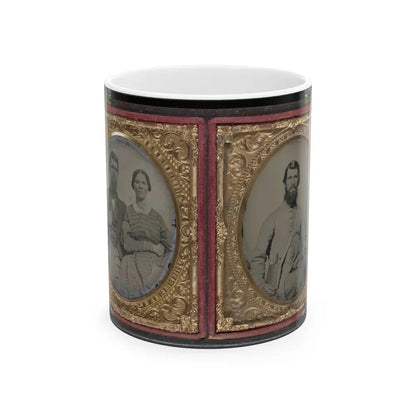 Dr. Alexander Harris Of 15th Virginia Infantry Regiment In Uniform And Dr. Harris With His Wife After The War (U.S. Civil War) White Coffee Mug 11oz - Go Mug Yourself