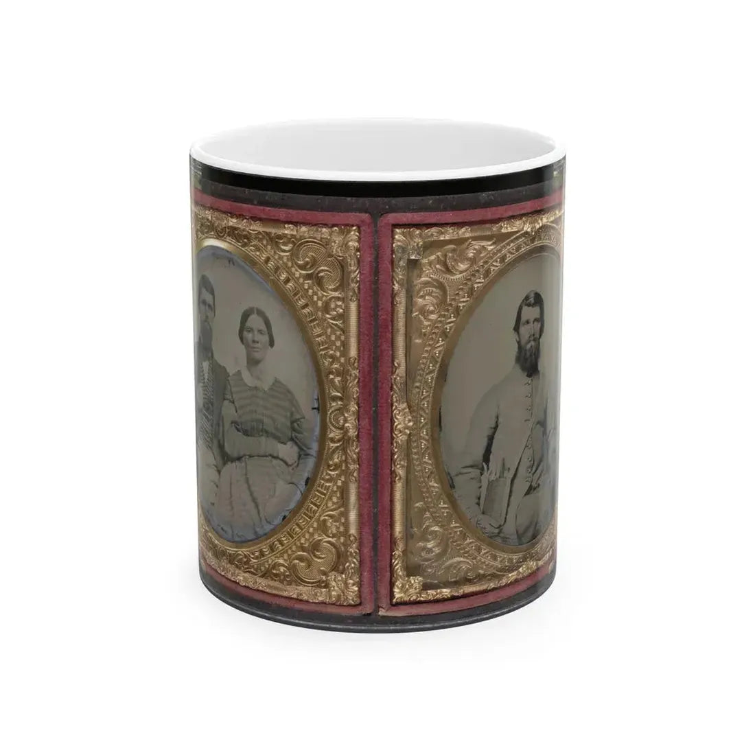 Dr. Alexander Harris Of 15th Virginia Infantry Regiment In Uniform And Dr. Harris With His Wife After The War (U.S. Civil War) White Coffee Mug 11oz - Go Mug Yourself