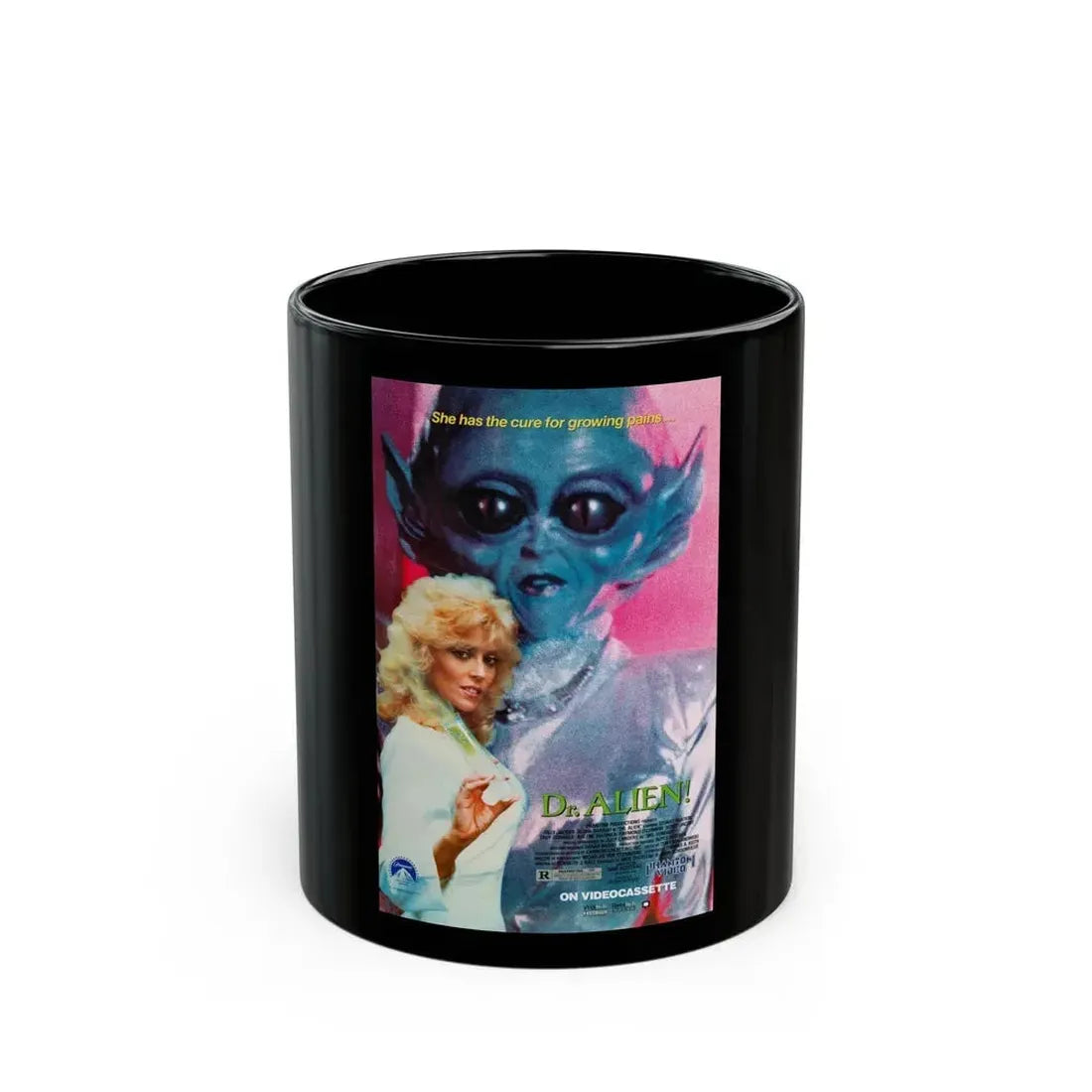 DR. ALIEN! 1989 Movie Poster - Black Coffee Mug 11oz - Go Mug Yourself