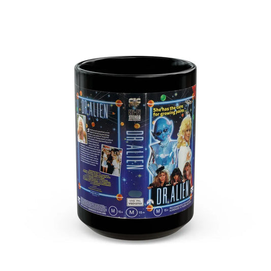 DR ALIEN CIC VIDEO (VHS COVER) - Black Coffee Mug-15oz-Go Mug Yourself