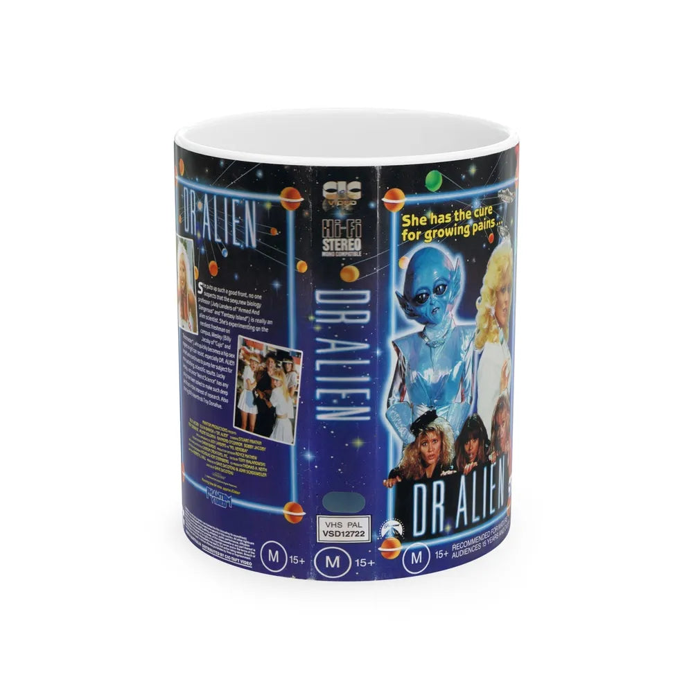 DR ALIEN CIC VIDEO (VHS COVER) - White Coffee Mug-11oz-Go Mug Yourself