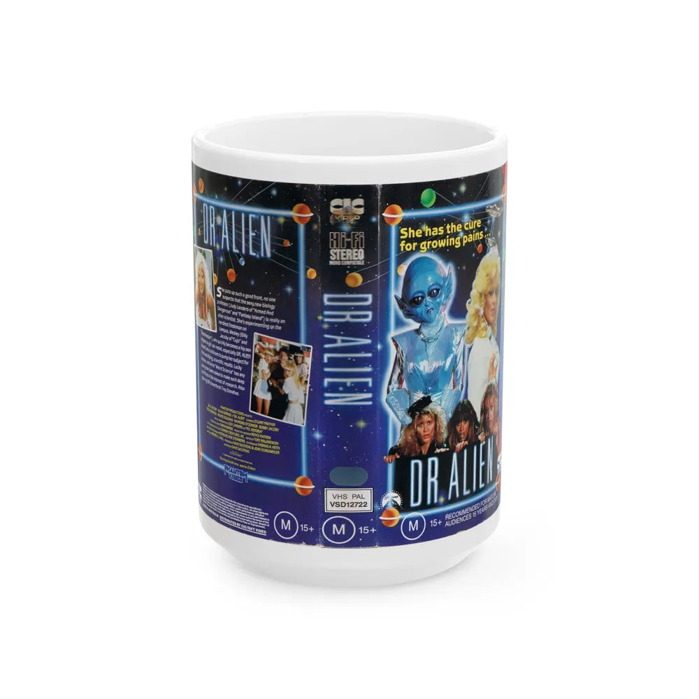 DR ALIEN CIC VIDEO (VHS COVER) - White Coffee Mug-15oz-Go Mug Yourself