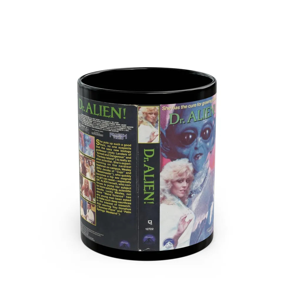 DR ALIEN (VHS COVER) - Black Coffee Mug-11oz-Go Mug Yourself