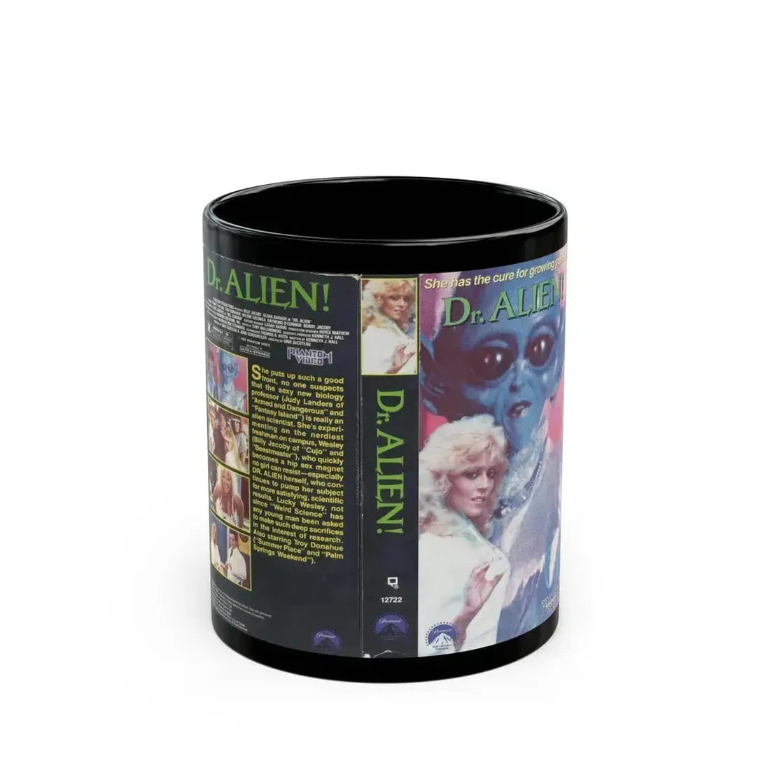 DR ALIEN (VHS COVER) - Black Coffee Mug 11oz - Go Mug Yourself