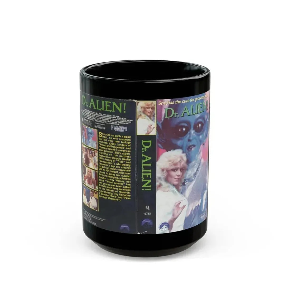 DR ALIEN (VHS COVER) - Black Coffee Mug 15oz - Go Mug Yourself