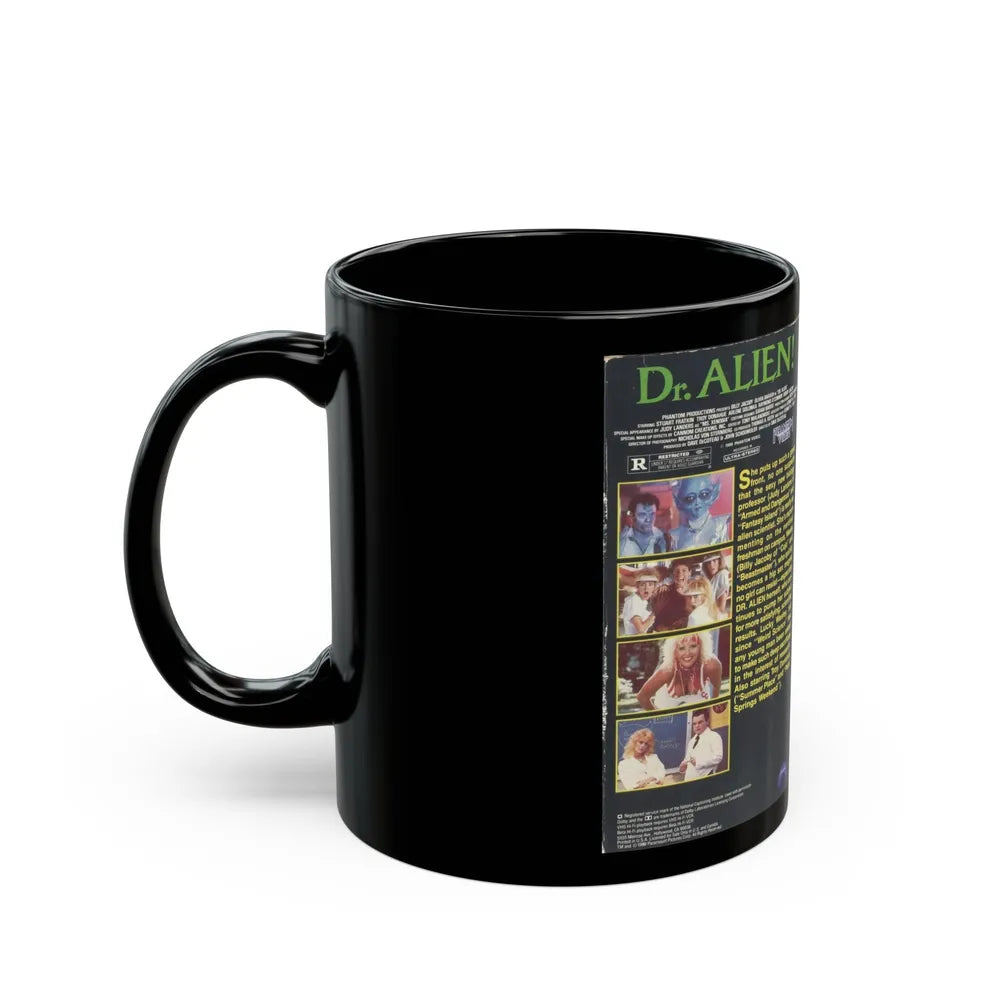 DR ALIEN (VHS COVER) - Black Coffee Mug-Go Mug Yourself