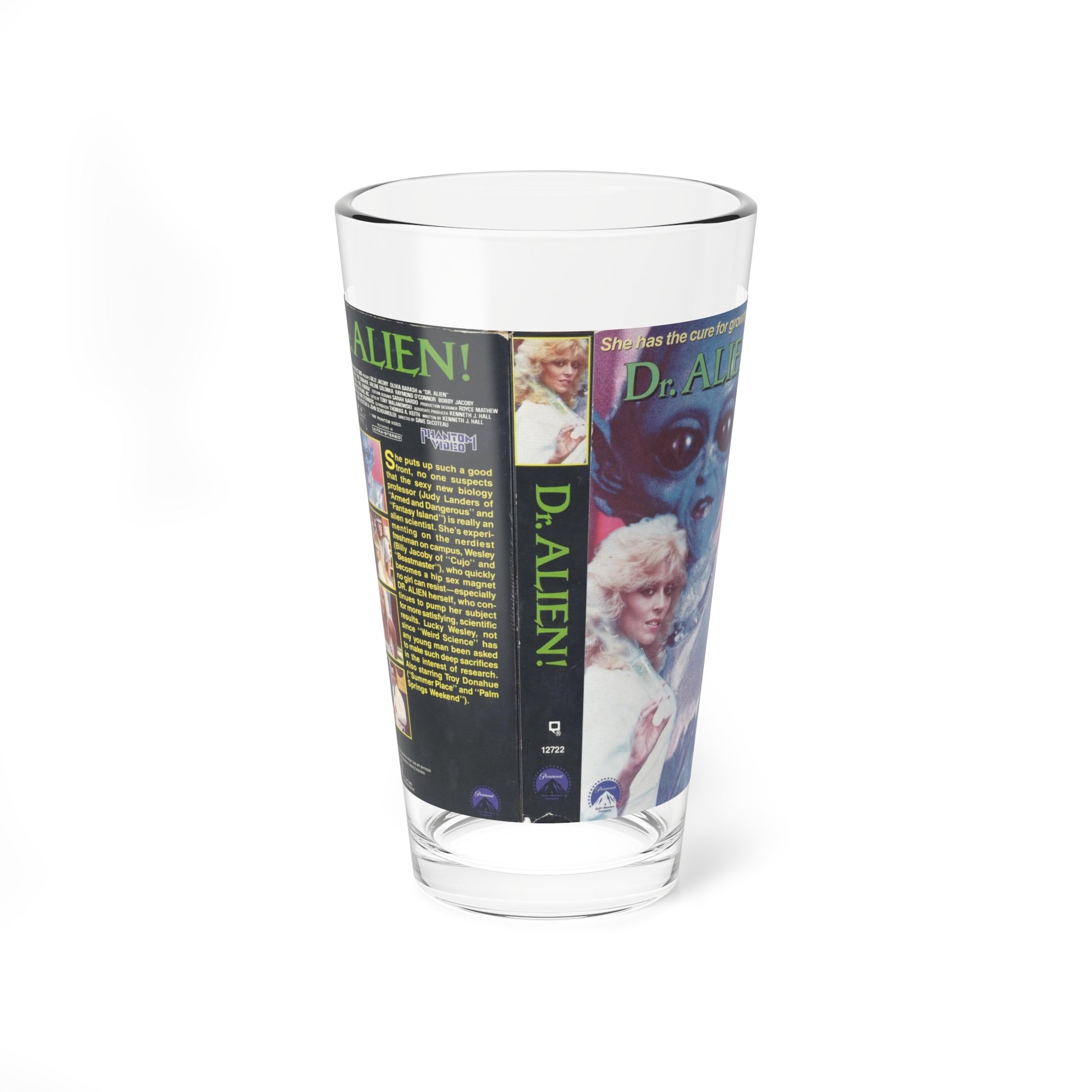 DR ALIEN (VHS COVER) Pint Glass 16oz-16oz-Go Mug Yourself