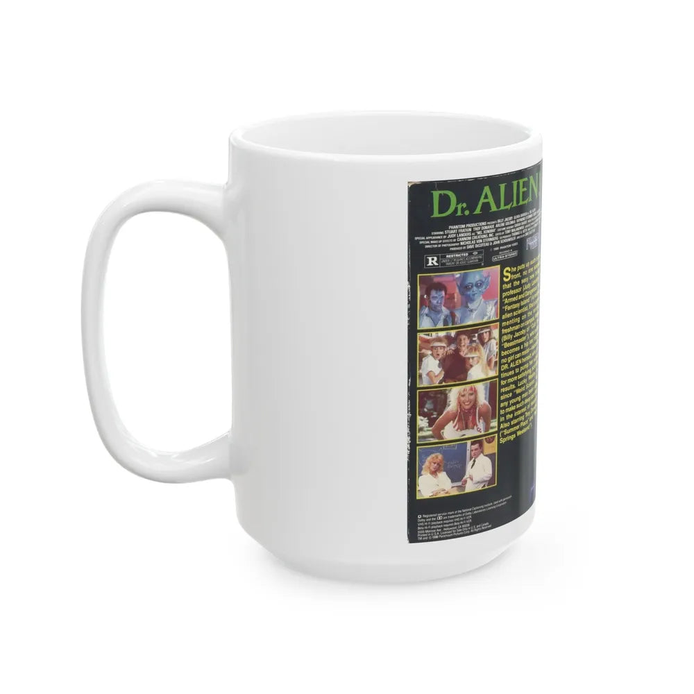 DR ALIEN (VHS COVER) - White Coffee Mug-Go Mug Yourself