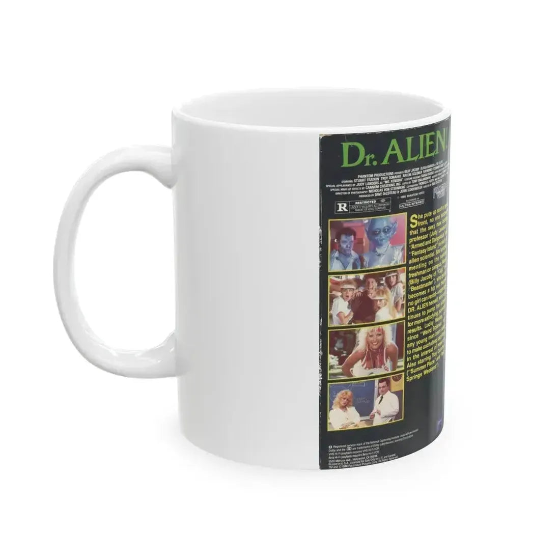 DR ALIEN (VHS COVER) - White Coffee Mug - Go Mug Yourself