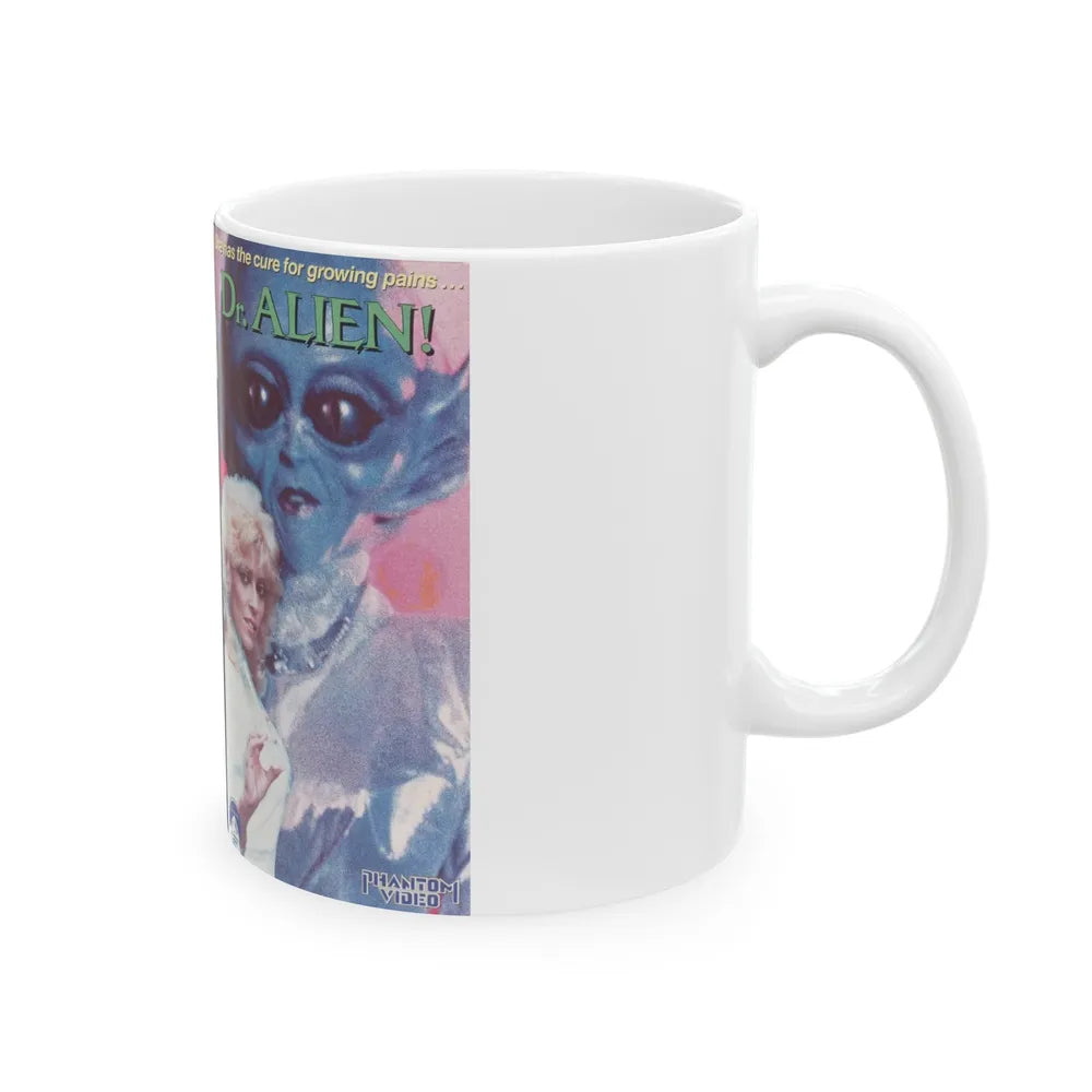 DR ALIEN (VHS COVER) - White Coffee Mug-Go Mug Yourself