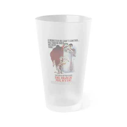 DR. BLACK MR. HYDE 1976 Movie Poster - Frosted Pint Glass 16oz 16oz Frosted - Go Mug Yourself