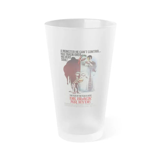 DR. BLACK MR. HYDE 1976 Movie Poster - Frosted Pint Glass 16oz 16oz Frosted - Go Mug Yourself