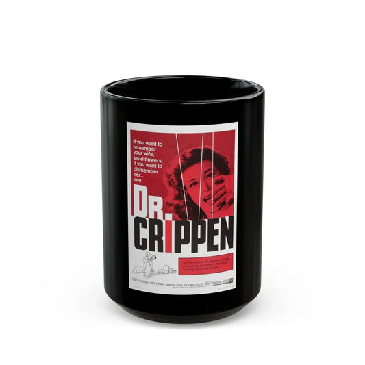 DR. CRIPPEN 1962 Movie Poster - Black Coffee Mug 15oz - Go Mug Yourself