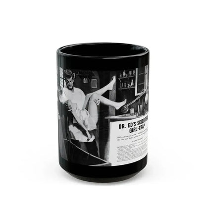 Dr. Ed's Scientific Girl-Trap, Men magazine, November 1957 - Black Coffee Mug 15oz - Go Mug Yourself