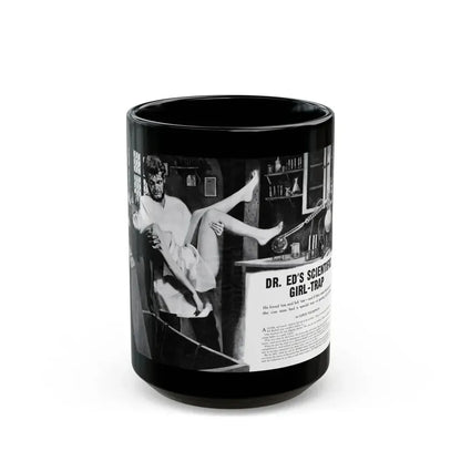 Dr. Ed's Scientific Girl-Trap, Men magazine, November 1957 - Black Coffee Mug 15oz - Go Mug Yourself