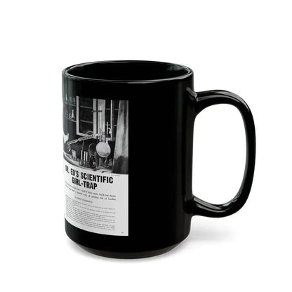Dr. Ed's Scientific Girl-Trap, Men magazine, November 1957 - Black Coffee Mug - Go Mug Yourself