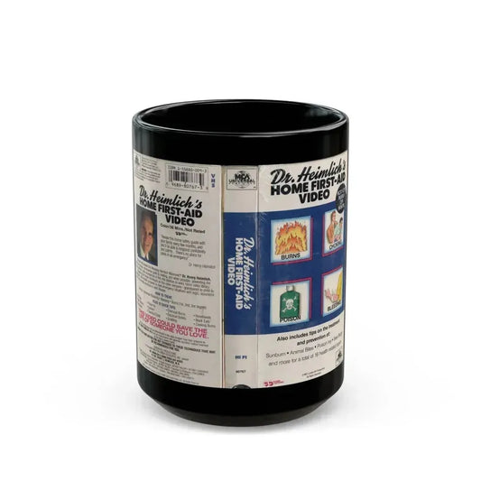 DR HEINLICHS HOME FIRST AID VIDEO (VHS COVER) - Black Coffee Mug 15oz - Go Mug Yourself