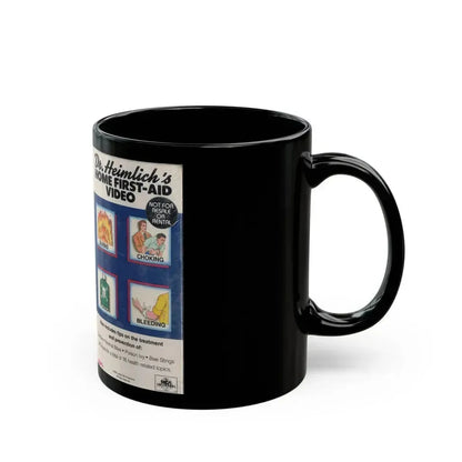 DR HEINLICHS HOME FIRST AID VIDEO (VHS COVER) - Black Coffee Mug - Go Mug Yourself