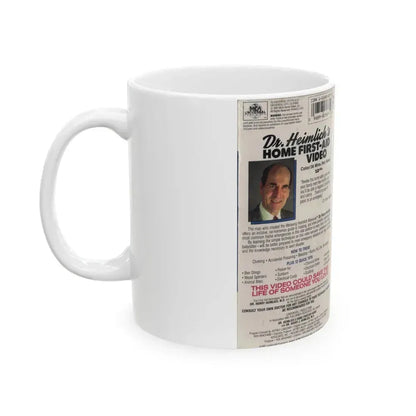 DR HEINLICHS HOME FIRST AID VIDEO (VHS COVER) - White Coffee Mug - Go Mug Yourself